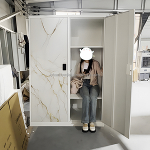 Armoire suspendue en acier à deux portes, armoire métallique, <span class=keywords><strong>casier</strong></span> de rangement avec serrure pour école, dortoir, <span class=keywords><strong>bureau</strong></span> ou vestiaire - Product Image 1