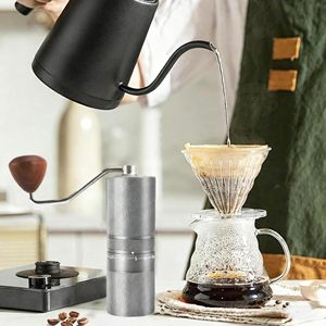 Custom Logo Hand Crank Espresso <b>Coffee</b> Grinder <b>Portable</b> Mini Conical Burr Manual <b>Coffee</b> <b>Maker</b> for Home Use - Product Image 3
