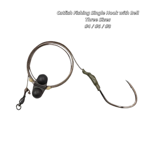 Nouvel ensemble de matériel de pêche au poisson-chat avec cloche, trois tailles, 4 #   6 #   8 #   Hameçons pour la pêche en eau douce en fond de mer - Product Image 6