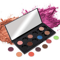Ombre à paupières 12 couleurs, pigment élevé, entièrement personnalisé, pas cher, sans logo, étiquette privée, palette d'ombres à paupières, design de luxe
