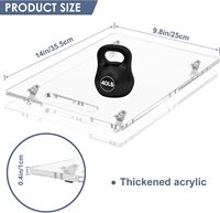 Plateau de rangement moderne en acrylique transparent gravé, résistant au lave-vaisselle, à un seul niveau, pour machine à café, idéal pour la cuisine et le salon