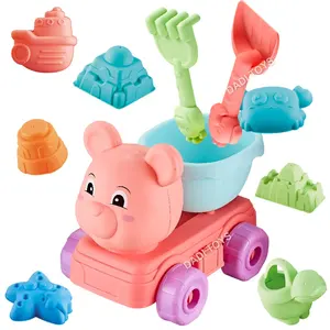 儿童塑料卡车汽车玩具户外夏季沙滩套装带配件