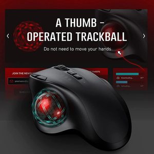 Ratón Inalámbrico Trackball Recargable, Modelo Dual BT 2.4G USB, 3 DPI Ajustables, Ergonómico para Computadora, Android, Windows - Product Image 2