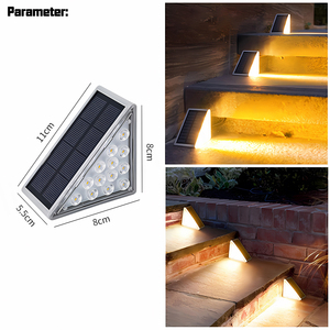 Luz LED Solar Impermeable para Escaleras, Lámpara Solar para Escalones con Lente, para Escaleras del Hogar, Pasillos, Jardín Exterior - Product Image 6