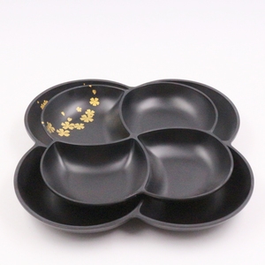 Chất Lượng Cao Bốn Lưới Trái Cây Snack Tấm Sáng Tạo Bốn Lá Cỏ Ba Lá Thiết Kế Chuyên Nghiệp Sản Xuất Melamine Bộ Đồ Ăn Nhựa - Product Image 4