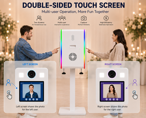 Nouvelle Tendance 2026 : Photobooth Double Face à Double Écran Tactile, Coque Métallique, Appareil <span class=keywords><strong>Photo</strong></span> DSLR avec <span class=keywords><strong>Imprimante</strong></span> pour Impression <span class=keywords><strong>Instantanée</strong></span>, Idéal pour <span class=keywords><strong>Location</strong></span> Événementielle - Product Image 2