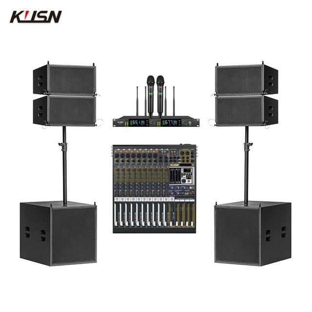 XZ110-COMBO Line Array Sound System Active Professional DJ Speaker Set System Outdoor Audio Mixer PA System