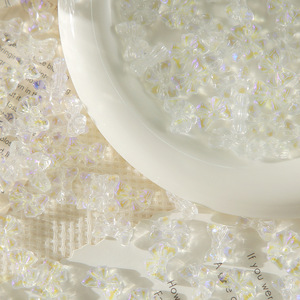 Perles de verre arc en gros bricolage perles de verre transparentes arc pour la fabrication de bijoux, accessoires de chaîne de cheveux et de téléphone - Product Image 3