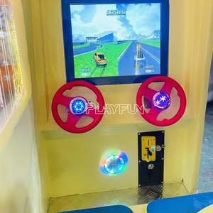 Máquina de videojuegos de carreras de autos para niños con 4 asientos, operada con monedas, para parques de atracciones, juegos de autobús giratorio - Product Image 2