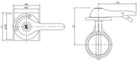 Kansaikako P46 Japon 75A Type S Régulateur de volume en PVC à commande par levier pour conduites d'admission et d'évacuation d'air