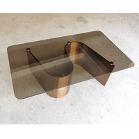 Factory Supply Cheap Price Circle Metal Tempered Glass Stainless Steel Coffee Table