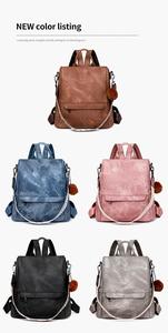 2025 NEW 5 Colors Anti Theft <strong>Backpack</strong> for Women <strong>Leopard</strong> Laptop <strong>Backpacks</strong> Bags with Plush Ball Decoration for Ladies Women - Product Image 2