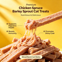 Bâtonnets de viande de poulet pour chats, mousse super lisse, directement de l'usine, non-OGM, riches en protéines 55%-65%, déchiquetés, sans amidon