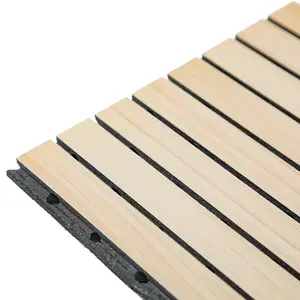 decorative slotted sound insulation wooden acoustic panel