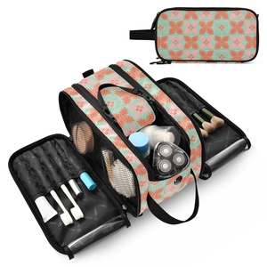 Large Capacity Hawaiian Quilt Ulu Design Travel Toiletry Bag <b>Makeup</b> <b>Storage</b> Brush Holder Organizers Women <b>Makeup</b> Cosmetic Bag - Product Image 1