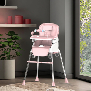 Chaise haute pour bébé manuelle populaire avec roues chaise haute de sécurité multifonctionnelle <span class=keywords><strong>Bebe</strong></span> Silla De Comer Para <span class=keywords><strong>Bebe</strong></span> - Product Image 1