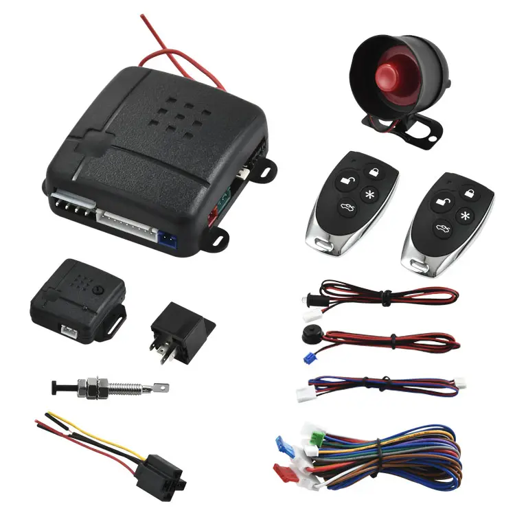 One Way Car Alarm Security System With Shock Sensor And Anti-Hijacking For Car