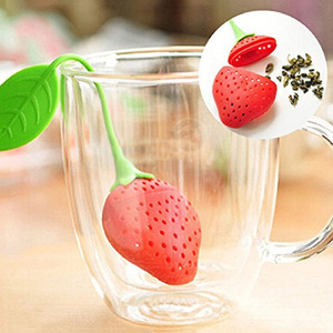 Infusore per Tè in Silicone a Forma di Fragola, Non Tossico, Carino, per Erbe Aromatiche - Product Image 5