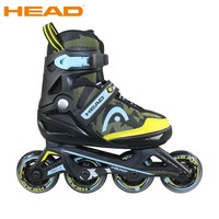 Patins à roulettes professionnels HEAD Rental pour enfants unisexes, 4 roues, modèle clignotant de haute qualité QUADS, chaussures à roulettes réglables en PU