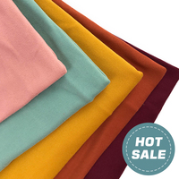 Offre Spéciale DTY tissu à tricoter avec deux côtés brossés tissu uni teint pour T-shirt 95% polyester 5% spandex