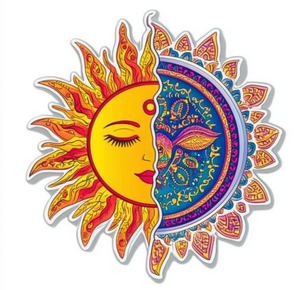 สติกเกอร์ติดตู้เย็นเปลี่ยนรูปได้ทรงสีสันสดใสไพ่ทาโรต์แบบคลาสสิก - Product Image 2