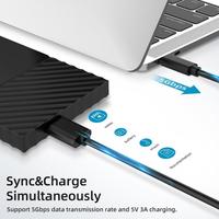 Kabel USB 3.1 Tipe C ke USB 3.0 Micro B Konektor 5Gbps 5V 3A Hard Drive USB C ke Micro B