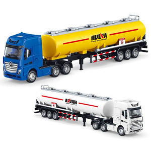 Huina 1 50 escala Aleación de Zinc Metal simulación escritorio Gadget coche cisterna contenedor remolque camión para coleccionistas de juguetes de ingeniería - Product Image 3