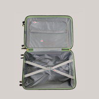 Ensemble de valises de luxe unisexe en deux pièces en ABS+PC, coque rigide, léger, imperméable, portable pour les voyages
