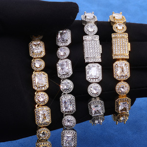 Collar de Cadena Cubana de Lujo Chapado en Oro de 18K y Plata de Ley 925 con Moissanita VVS, Estilo Hip Hop Iced Out, Pasa Prueba de Diamante, Para Hombre - Product Image 1