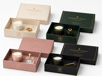 Cajas Rígidas Personalizadas de Dos Piezas con Tapa y Base para Empaque de Set de Regalo de Velas Aromáticas