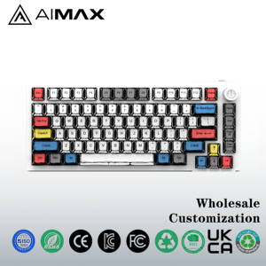 Clavier de jeu mécanique sans fil 2,4 GHz USB+BT à 79 touches, avec touches ABS à cinq côtés, style <span class=keywords><strong>Manga</strong></span>, rétroéclairage RGB - Product Image 1