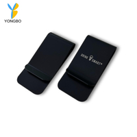 Mode Acier Inoxydable Métal Pince À Billets Couleur Noire Simple Dollar Cash Clamp Holder Wallet