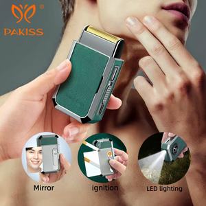 Afeitadora Multifuncional 6 en 1 PAKISS - Maquinilla de Afeitar Eléctrica con Encendedor de Hilo de Tungsteno, Espejo y Linterna LED - Esencial para Viajes para Hombres - Product Image 1