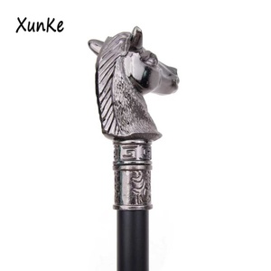 Cabeza de caballo de plata antigua, bastón de moda, bastón decorativo, bastón de moda elegante, bastón de aleación para Cosplay, palo Vintage - Product Image 3