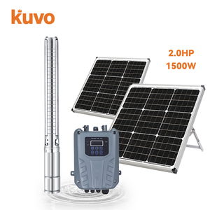 ระบบสูบน้ำพลังงานแสงอาทิตย์ KUVO 1500W ปั๊มน้ำแบบจุ่มใต้น้ำสแตนเลสสำหรับบ่อน้ำลึก ใช้สำหรับการเกษตร - Product Image 1