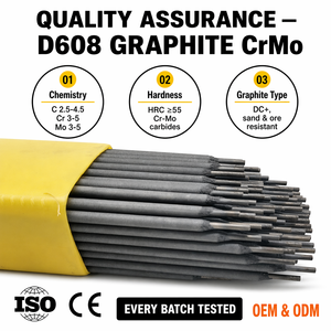 <span class=keywords><strong>Electrodo</strong></span> <span class=keywords><strong>de</strong></span> Revestimiento D608 GB/T 984 EDZ-A1-08, Varilla <span class=keywords><strong>de</strong></span> Hierro Fundido Cr-Mo para Componentes con Abrasión por Arena - Product Image 4