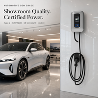 Borne de recharge pour véhicules électriques EVSE Type 2 IEC 61851 Mode 3 7KW 11KW 22KW Carte RFID IP55 CE OCPP 1.6 WiFi