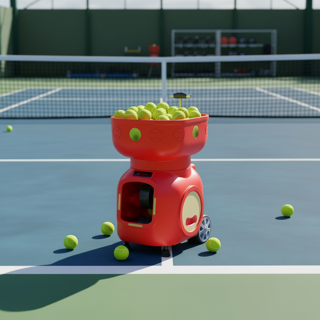 SIBOASI T5 2025 English Version Tennis Ball Machine with APP/Remote Control 120 Balls Capacity Lob & Programming Training Device