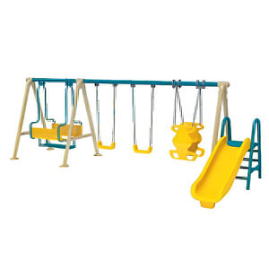 Ensemble de balançoires d'extérieur pour enfants, balançoires pour communautés et <span class=keywords><strong>parcs</strong></span>, cadre de balançoire à grande échelle, balançoire à deux places pour enfants - Product Image 3