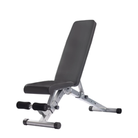 Banc de musculation pliable Hanfeng HF2382 pour usage domestique - Banc multifonctionnel réglable, élargi et épaissi, tube carré gris pour la musculation