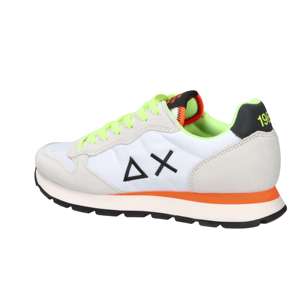 Baskets pour hommes Sun68 Z36102 Blanc Bleu Noir Talon de 3 cm Chaussures tendance en toile - Product Image 5