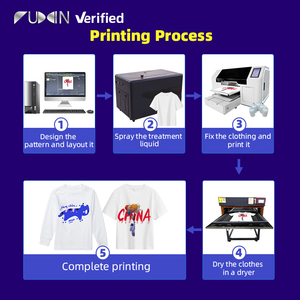 เครื่องพิมพ์ FuXin รุ่นขายดี <span class=keywords><strong>A3</strong></span> แบบ Flatbed DTG หัวพิมพ์ 2 หัว I3200 เครื่องพิมพ์ลงบนเสื้อผ้าอัตโนมัติ ขนาด 40*50 ซม. - Product Image 3