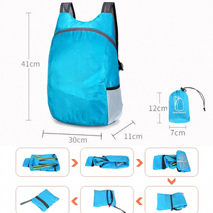 โลโก้ที่กําหนดเองบรรจุได้พับ Ultralight กันน้ํากลางแจ้งผู้ชายสบายๆแฟชั่นกีฬากระเป๋า Duffel กระเป๋าเป้สะพายหลังกีฬา - Product Image 2