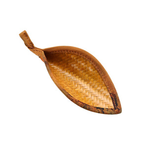 Cuillère à thé en bambou laqué verte, faite à la main, ronde, mini, antique, pour accessoires de cérémonie du thé - Product Image 5