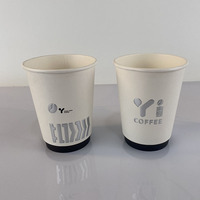 Gobelet en papier double paroi jetable personnalisé de haute qualité, forme unique pour café à emporter avec logo personnalisé pour usage artisanal