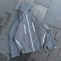 Vestes coupe-vent à carreaux légères de haute qualité personnalisées avec fermeture éclair, imperméables et en nylon pour hommes