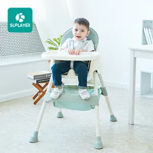 chairs 3 sitter Suppliers-Wholesale toddler 2021 infant unique 3 in 1 children eating dining modern booster sitter seat kids feeding high baby chairs