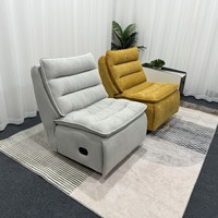 Moderner Armlehnenloser Relaxsessel Multifunktionaler Cloud-Stoff-Polstersessel Elektrisch Drehbarer Einzelner Lounge-Sofabett Ein Jahr Garantie