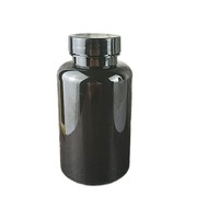 Bouteille de 200 ml pour Vitamine C, calibre 38 mm, en PET brun de couleur thé, à épaule ronde, pour compléments alimentaires, huile de poisson, bonbons et capsules