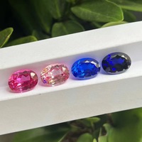 Collection de saphirs créés en laboratoire en forme personnalisée, pierres précieuses synthétiques en vrac pour la fabrication de bijoux